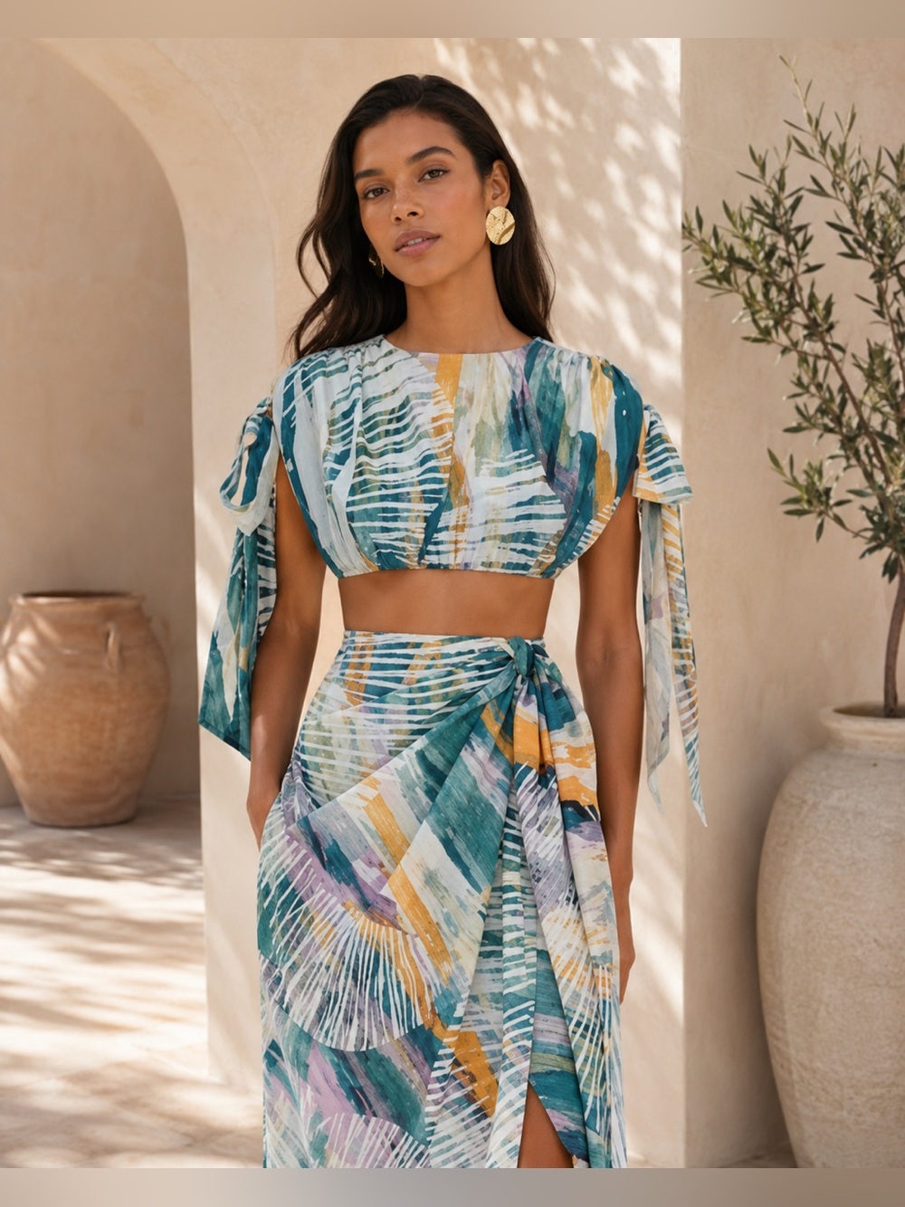 NEW Andrea Iyamah Halima Cropped Top – Size Large